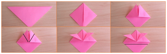 折り紙の簡単つるし雛　金魚作り方1